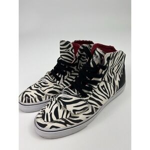 Creative Recreation Women's 8.5 Shoes Cesario Mid XVI White/Black/Zebra Sneakers